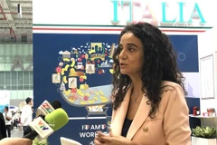 Ilaria Piccinni, directora de la Oficina Representativa del Comercio de Italia en Vietnam (ITA), en la entrevista. (Fuente: VNA)