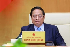 El primer ministro vietnamita, Pham Minh Chinh, habla en el evento. (Fuente: VNA)