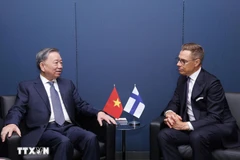 El secretario general del Partido Comunista y presidente de Vietnam, To Lam, se reunió con el presidente finlandés, Alexander Stubb, en 2024. (Fuente: VNA)