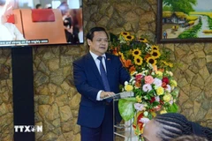 El embajador de Vietnam en Brasil, Bui Van Nghi, habla en el evento. (Fuente: Embajada)