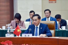 Bui Thanh Son, viceprimer ministro y canciller de Vietnam, habla en el evento. (Fuente: VNA)