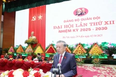 El secretario general del Partido Comunista de Vietnam, To Lam, habla en el evento. (Fuente: VNA)