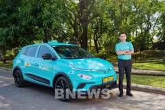 Green SM, el servicio de taxi eléctrico pionero de la compañía vietnamita GSM, se lanzó oficialmente en la ciudad indonesia de Bekasi. (Fuente: VNA)