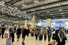 Pasajeros en el Aeropuerto Suvarnabhumi. 