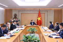 El viceprimer ministro vietnamita Tran Hong Ha habla en la conferencia. (Fuente: VNA)