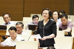 La ministra del Interior, Pham Thi Thanh Tra, habla en el evento. (Fuente: VNA)