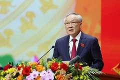 El viceprimer ministro permanente, Nguyen Hoa Binh, habla en el evento. (Fuente: VNA)