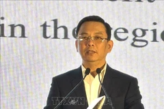 El vicepresidente de VUFO, Dong Huy Cuong, habla en el evento. (Fuente: VNA)