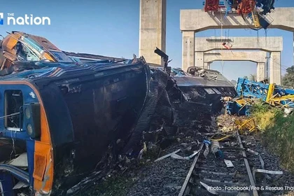 En el escenario del accidente (Fuente: Bomberos y Rescate de Tailandia)