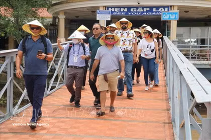 Turistas indios en Vietnam (Foto: VNA)