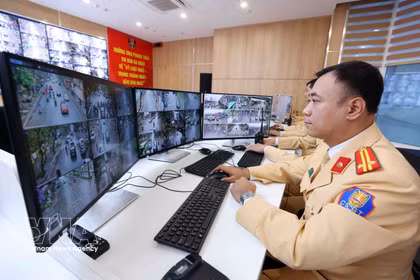 Un sistema de 1837 cámaras con inteligencia artificial opera en Hanoi. (Foto: VNA)