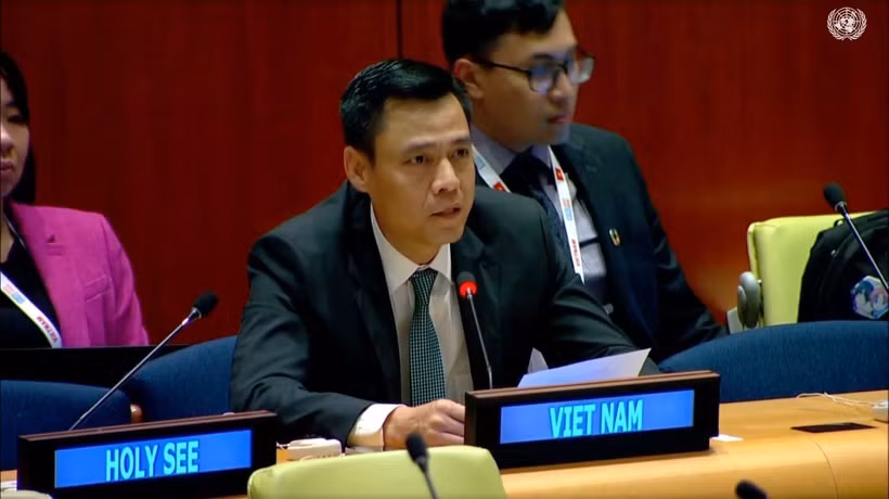 El embajador Dang Hoang Giang, jefe de la misión permanente de Vietnam ante la ONU (Foto: VNA)