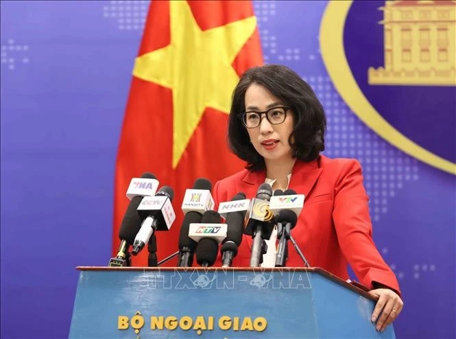 La portavoz del Ministerio de Relaciones Exteriores vietnamita, Pham Thu Hang (Foto: VNA)
