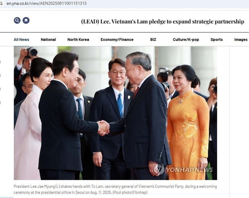 Un artículo publicado por la agencia de noticias Yonhap (Foto: VNA)