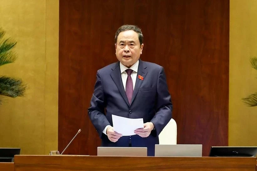 El presidente de la AN, Tran Thanh Man, interviene en la cita (Foto: VNA)