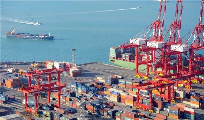 Puerto de Busan, en Corea del Sur (Foto: AFP/ VNA)
