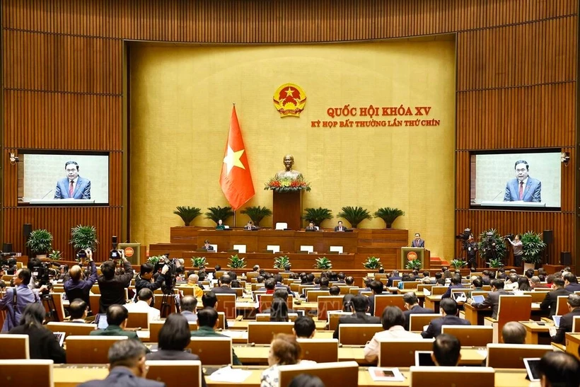 El presidente de la AN, Tran Thanh Man, interviene en la cita (Foto: VNA)