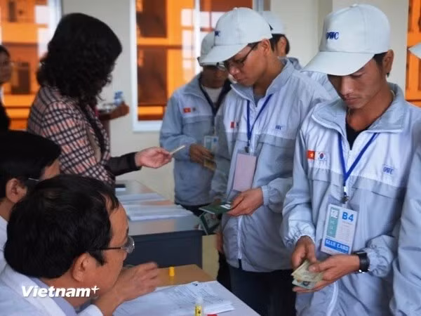 Trabajadores vietnamitas completan trámites para ir a trabajar a Corea del Sur. (Foto: Vietnam+)