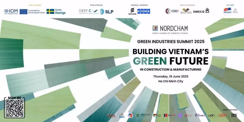 La Cumbre de Industrias Verdes 2025 busca apoyar la transición del país hacia un desarrollo industrial sostenible. (Fuente: NordCham Vietnam)