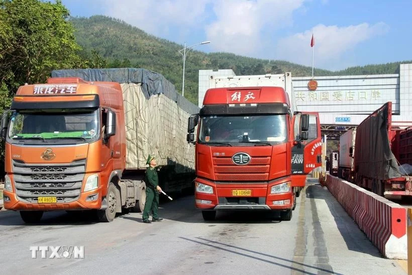 En la puerta fronteriza Chi Ma, en Lang Son (Foto: VNA)