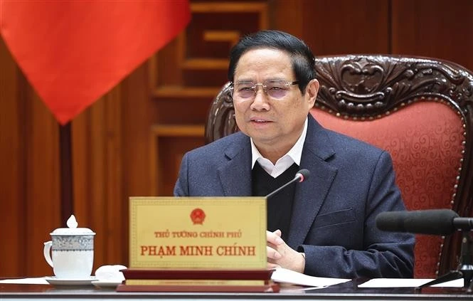 El primer ministro de Vietnam, Pham Minh Chinh, preside la cita (Foto: VNA)