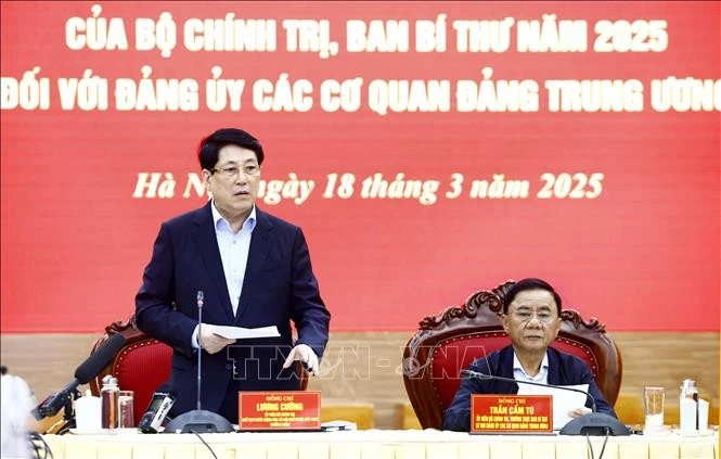 El presidente de Vietnam, Luong Cuong, preside la cita (Foto: VNA)