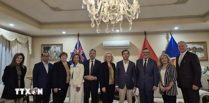 Delegados participantes en el encuentro (Foto: VNA)