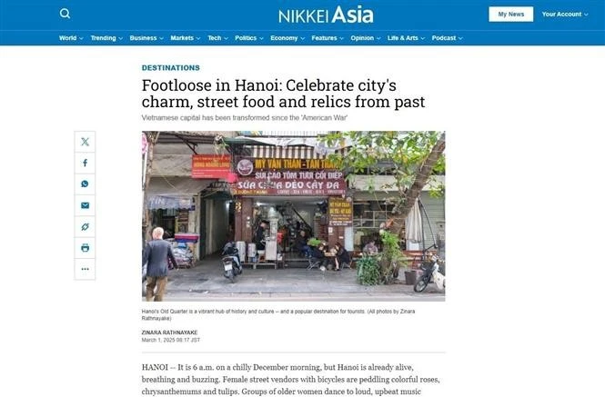 El artículo destaca el vibrante encanto de Hanoi (Foto: Captura de pantalla)