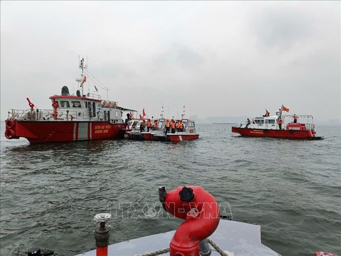 Las fuerzas funcionales buscan a las víctimas (Foto: VNA)