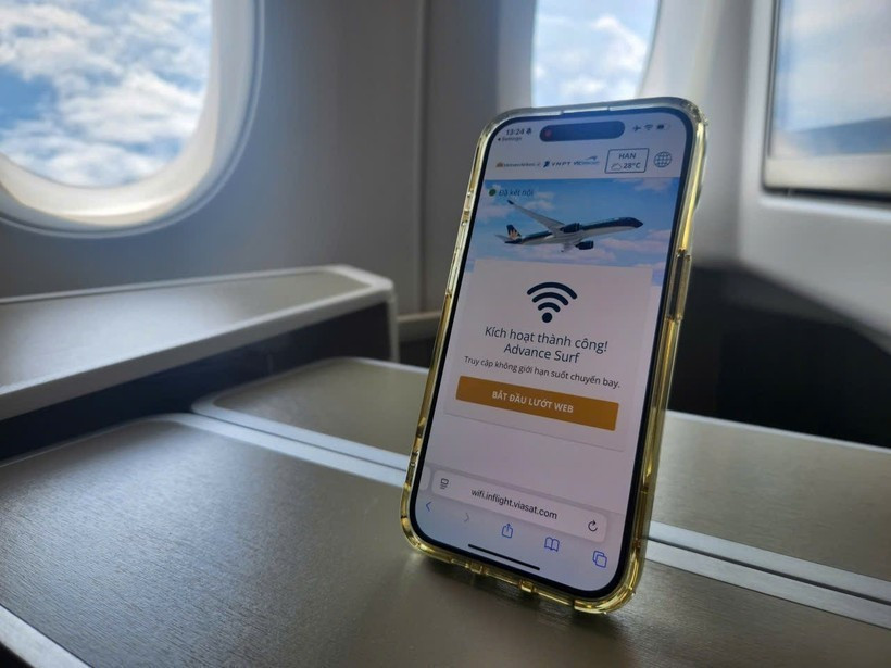 Vietnam Airlines implementa internet a bordo en rutas internacionales. (Foto: VNA)