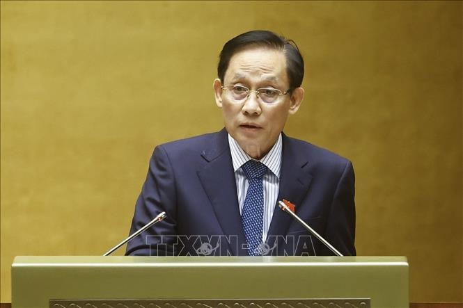 El ministro de Relaciones Exteriores, Le Hoai Trung, interviene en la cita (Foto: VNA)