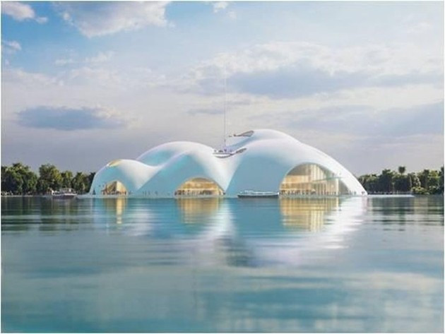 Perspectiva del teatro en el lago Dam Tri, en Hanoi (Foto: VNA)
