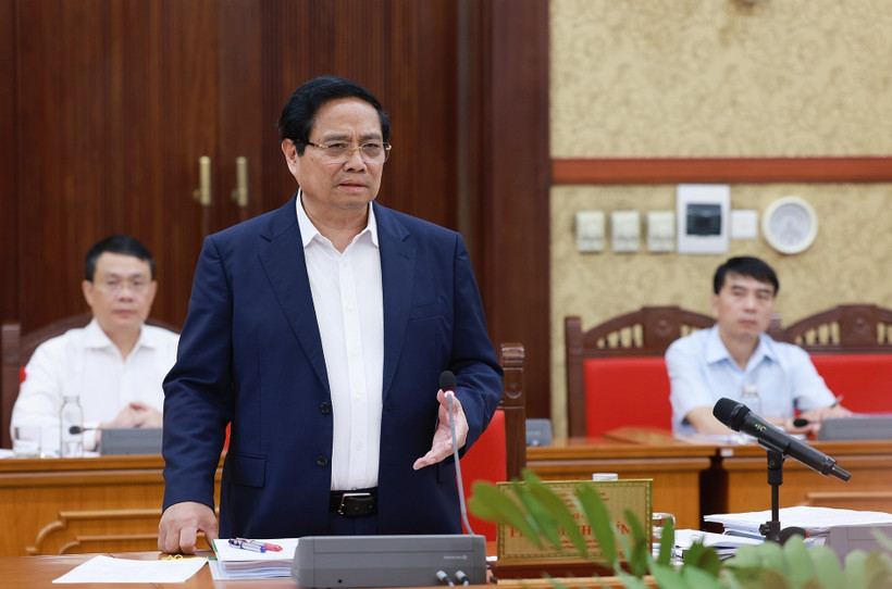 El primer ministro de Vietnam, Pham Minh Chinh, preside la cita (Foto: VNA)