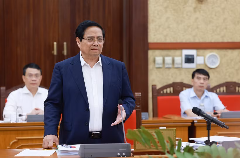 El primer ministro de Vietnam, Pham Minh Chinh, preside la cita (Foto: VNA)