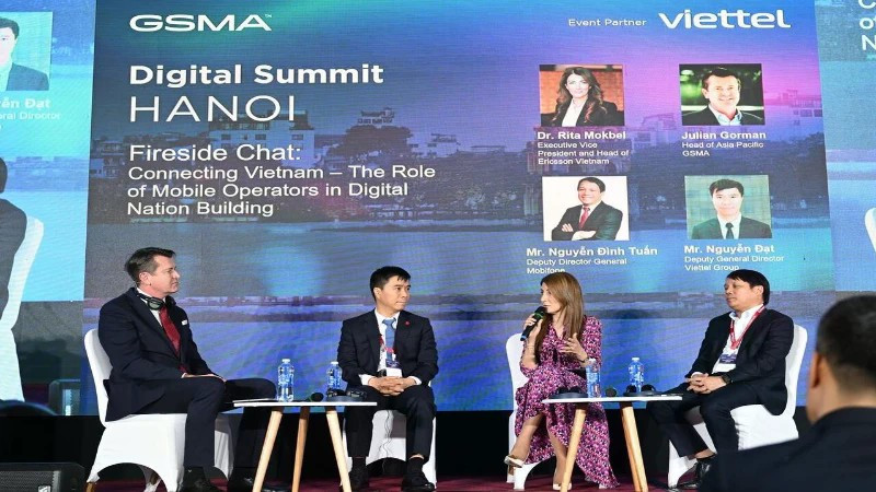 Esta es la primera vez que la Cumbre Digital Nacional de la GSMA se celebró en Vietnam (Foto: nhandan.vn)