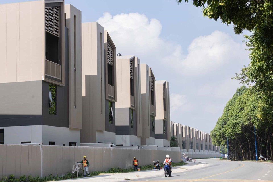 Se construyen amplias y modernas zonas residenciales en la Ciudad Nueva de Binh Duong. (Foto: VNA)