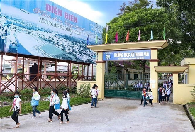 En la comuna de Thanh Nua, un sitio histórico de la Campaña de Dien Bien Phu, se han construido escuelas de todos los niveles. (Foto: VNA)