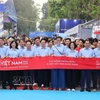 Los delegados participan en la actividad de jogging "Por un Vietnam saludable" (Fuente: VNA) 