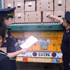 La aduana de la provincia de Lao Cai inspecciona mercancías importadas en el puesto fronterizo de la carretera internacional Kim Thanh. (Fuente: VNA) 