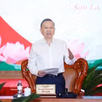 El secretario general del Partido Comunista y presidente de Vietnam, To Lam, interviene en la cita. (Foto: VNA)