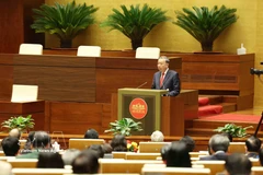 El secretario general del Partido Comunista de Vietnam, To Lam, habla en el evento. (Fuente: VNA)