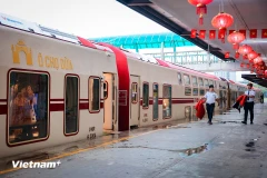 El Tren de Hanoi, también conocido como el “Tren de las Cinco Puertas”. (Fuente: VNA)