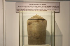 La estela de Hoa Lai, un tesoro nacional, se exhibe actualmente en el Museo Provincial de Khanh Hoa. (Fuente: VNA)