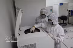 En la Academia de Ciencia y Tecnología de Vietnam. (Fuente: VNA)