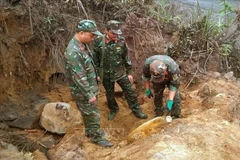 Detonan con éxito bomba remanente de la guerra en provincia de Quang Tri. (Fuente: VNA)