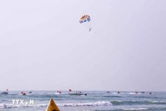 Actividades deportivas en el programa "Temporada de turismo de playa de Da Nang" en abril pasado. (Fuente: VNA)