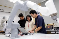 Estudiantes en la Universidad de Industria de Ciudad Ho Chi Minh. (Fuente: VNA)