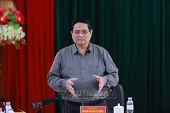 El primer ministro de Vietnam, Pham Minh Chinh, en el evento. (Fuente: VNA)