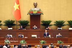 Parlamento vietnamita debate medidas para reforzar seguridad bancaria e impulsar economía digital. (Fuente: VNA)