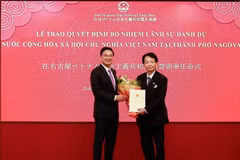 El profesor japonés Natsume Nagato ha sido reelegido como cónsul honorario de Vietnam en la ciudad de Nagoya. (Fuente: VNA)
